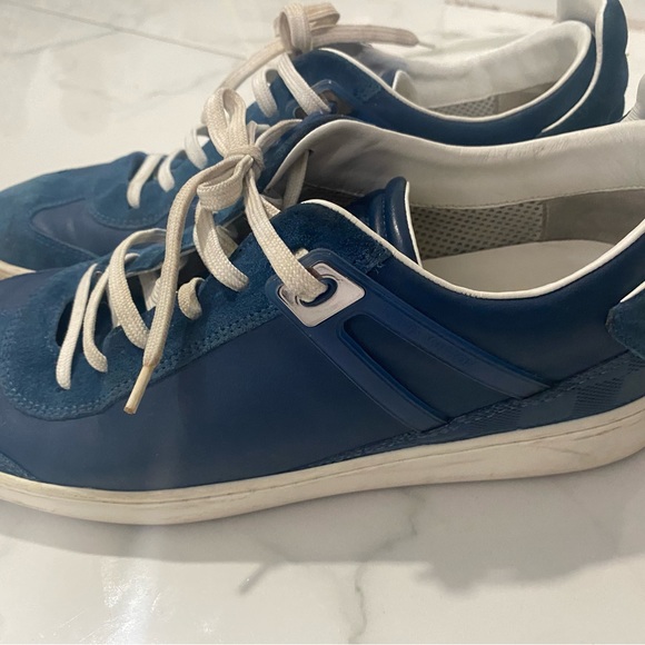Louis Vuitton Blue Leather Sneakers - Picture 6 of 10